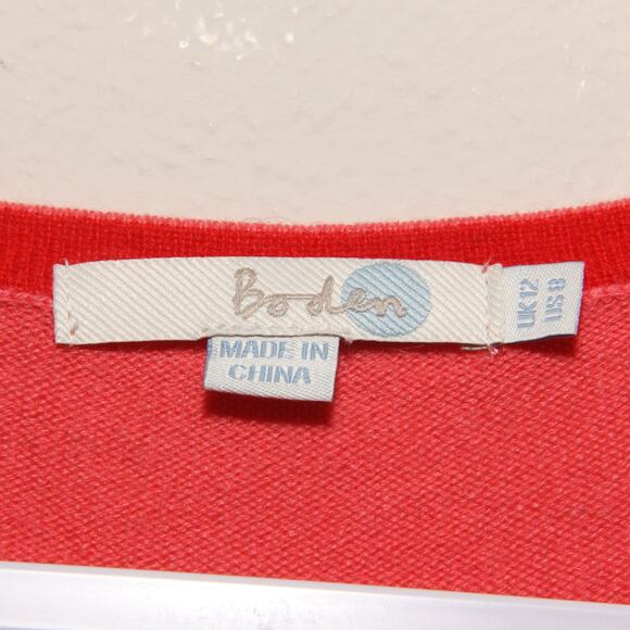 Boden Cashmere Cropped Cardigan Sweater Size 8 - Picture 4 of 7